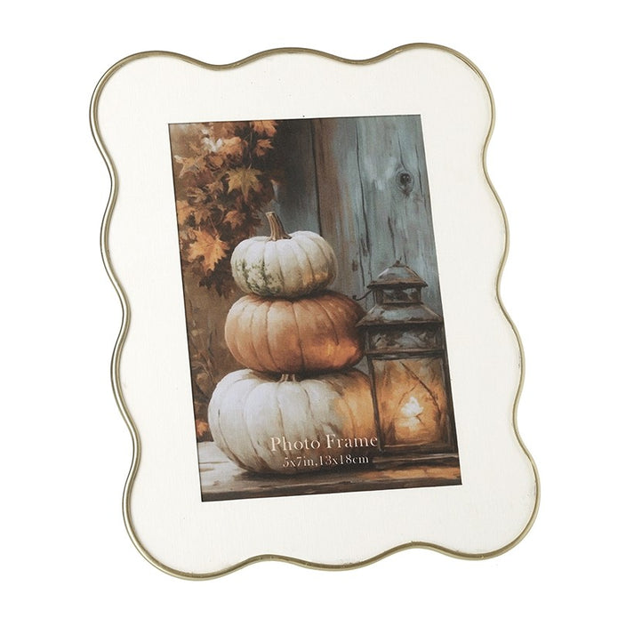 Metal Gold Edge Pumpkin Photo Frame