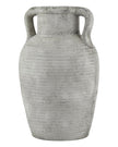 Neutral stone Athena Amphora Vase by Hill Interiors, showcasing its classic shape and textured surface.