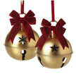 Large Gold Bell With Burgundy Bow