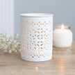 White Matte Cut Out Oil Burner and Wax Warmer