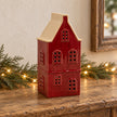 Burgundy Large Ceramic LED Light Up Townhouse