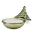 Embossed Tagine Glass Candle - Olive Green