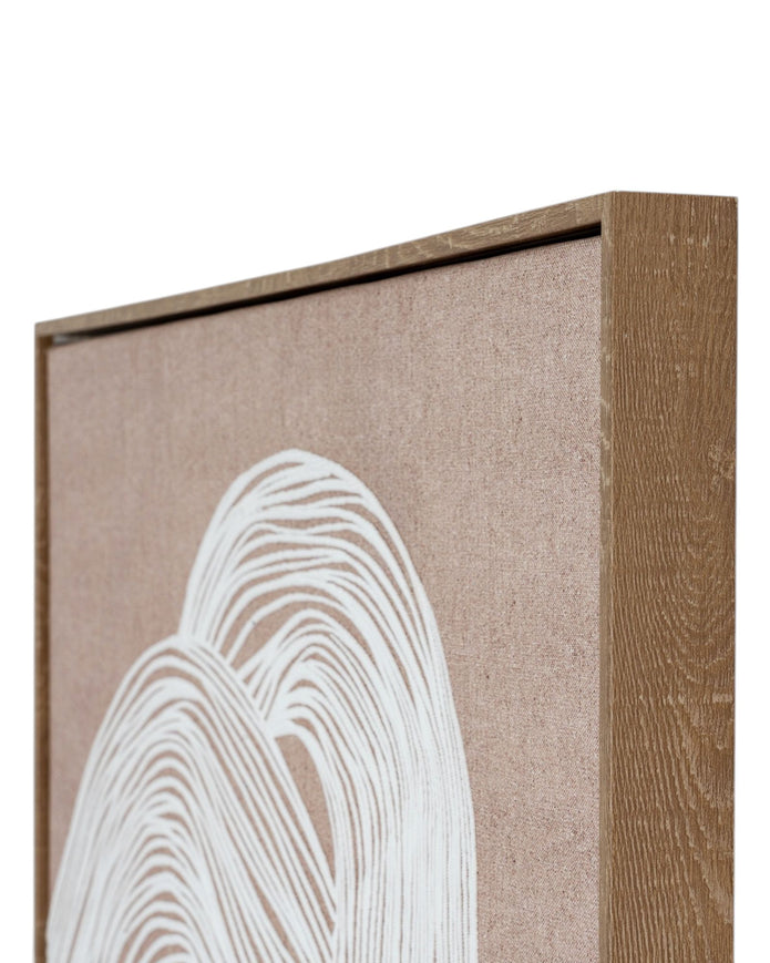 Neutral Lunora Line framed canvas print wall art by Hill Interiors featuring minimalist abstract design for modern home decor.