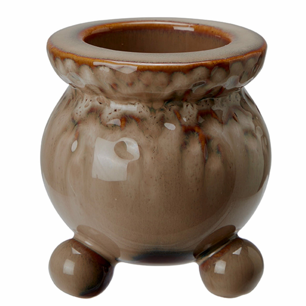 Brown Bobble Candle Holder