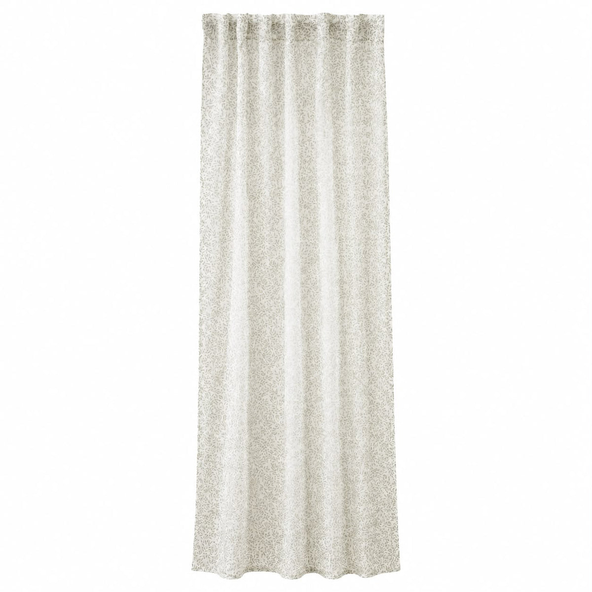 Yard Leaf Patterned Natural Woven Sheer Voile Curtain Panel
