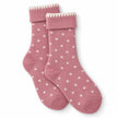Super Cosy Fluffy Cuff Socks - Pink Dots