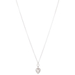 Sweetheart Rhodium Silver Heart Long Necklace