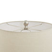 White lattice ceramic lamp by Hill Interiors, stylish lighting fixture with intricate lattice design and ceramic base.