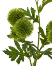 Artificial Green Globe Thistle Spray from Hill Interiors, realistic green globe-shaped thistle plant for home decor.