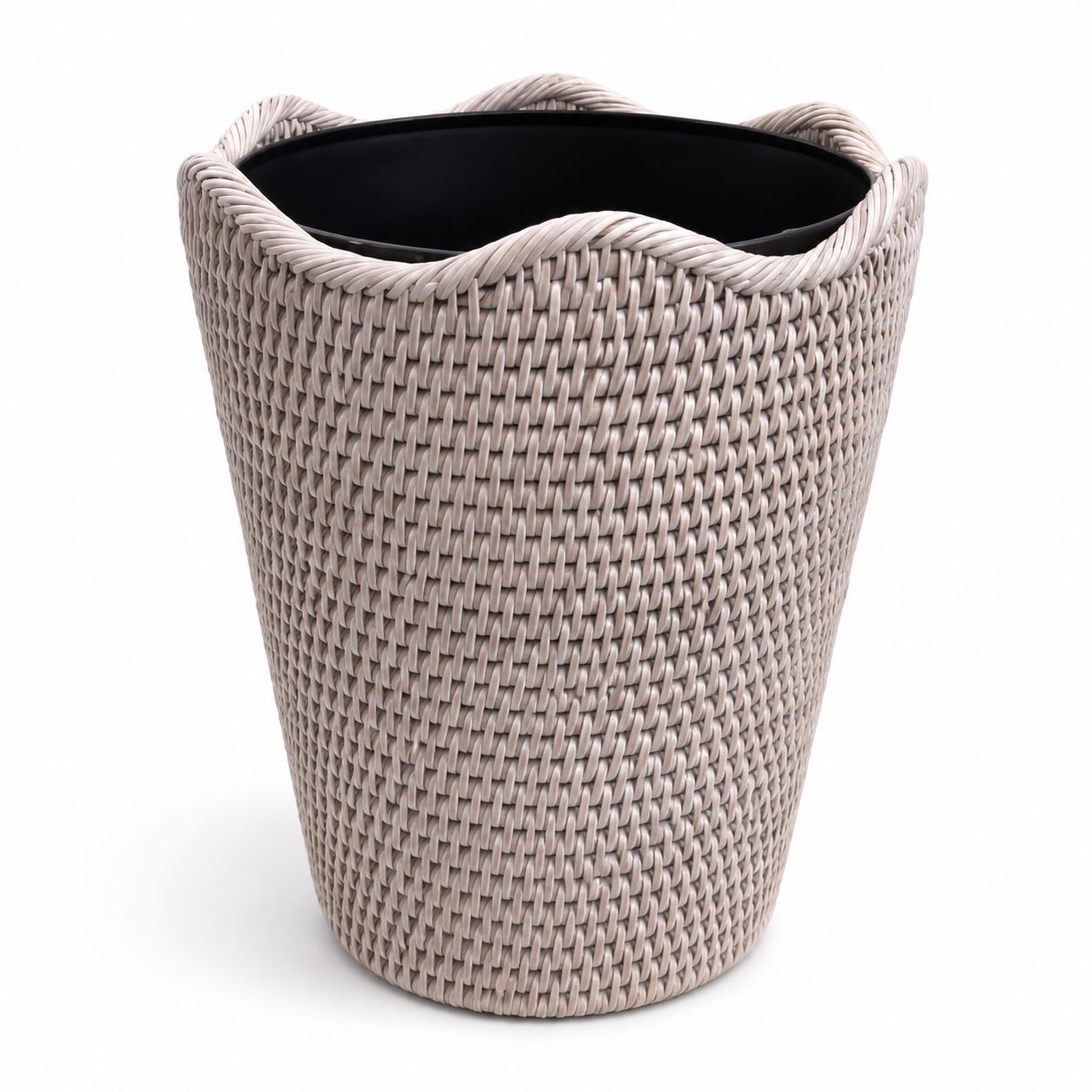 Rattan Round Lined Waste Paper Bin - PRE ORDER MID OCTOBER DELIVERY