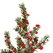Frosted Winter Berry Tree On Wooden Block