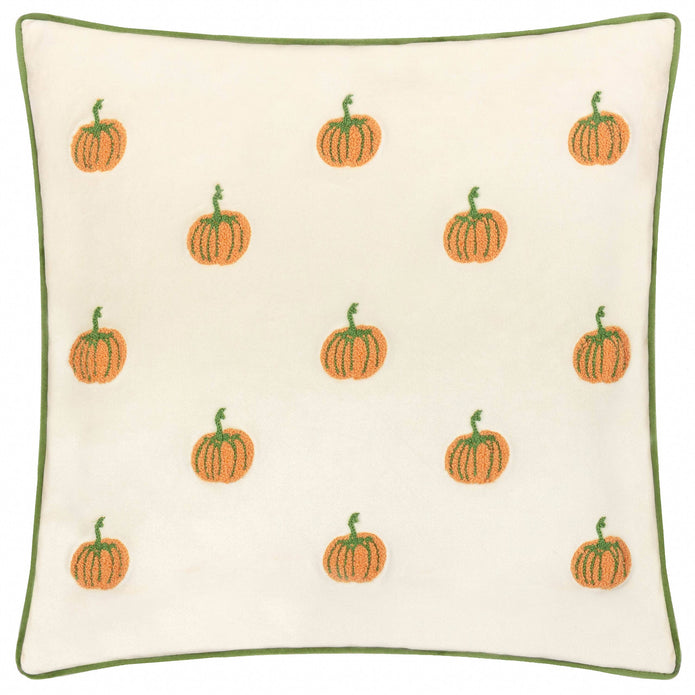 Pumpkin Spice Tufted Velvet Cushion Cover