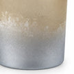 Faded Bronze Glass Tealight Holder, close-up of the mottled bronze-to-silver glass finish
