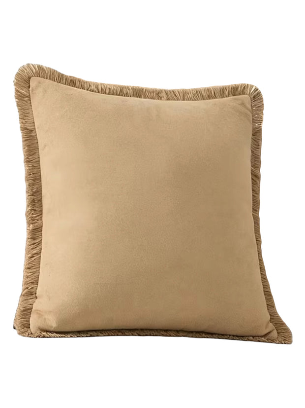 Frayed Edge Ochre Cushion Cover