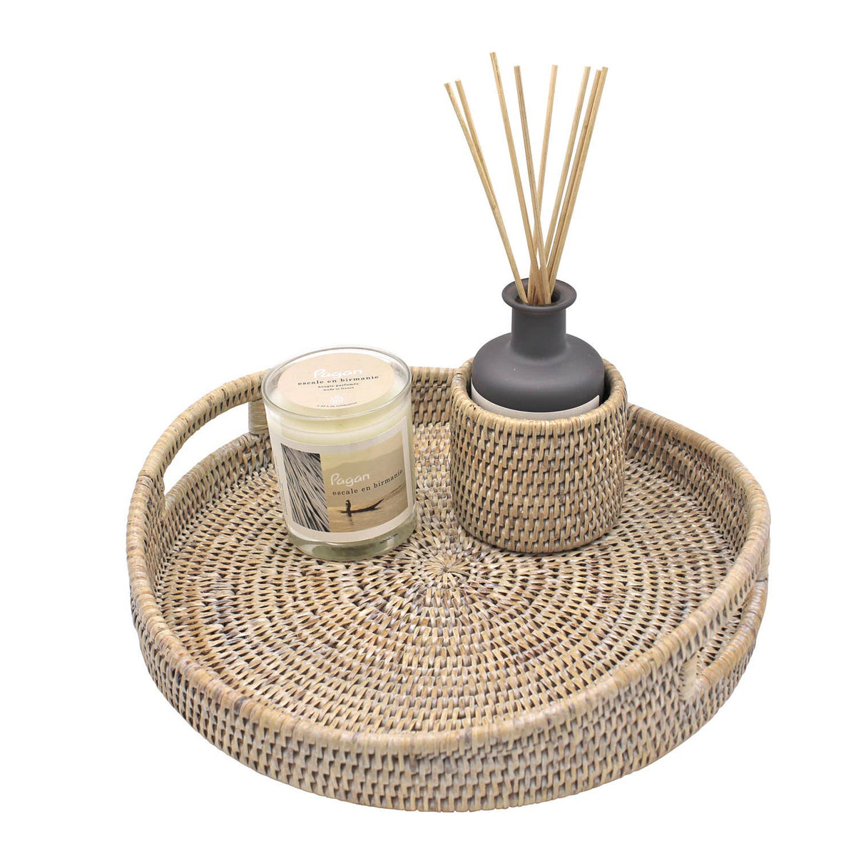 Wickham Rattan Oval Tray With Handles