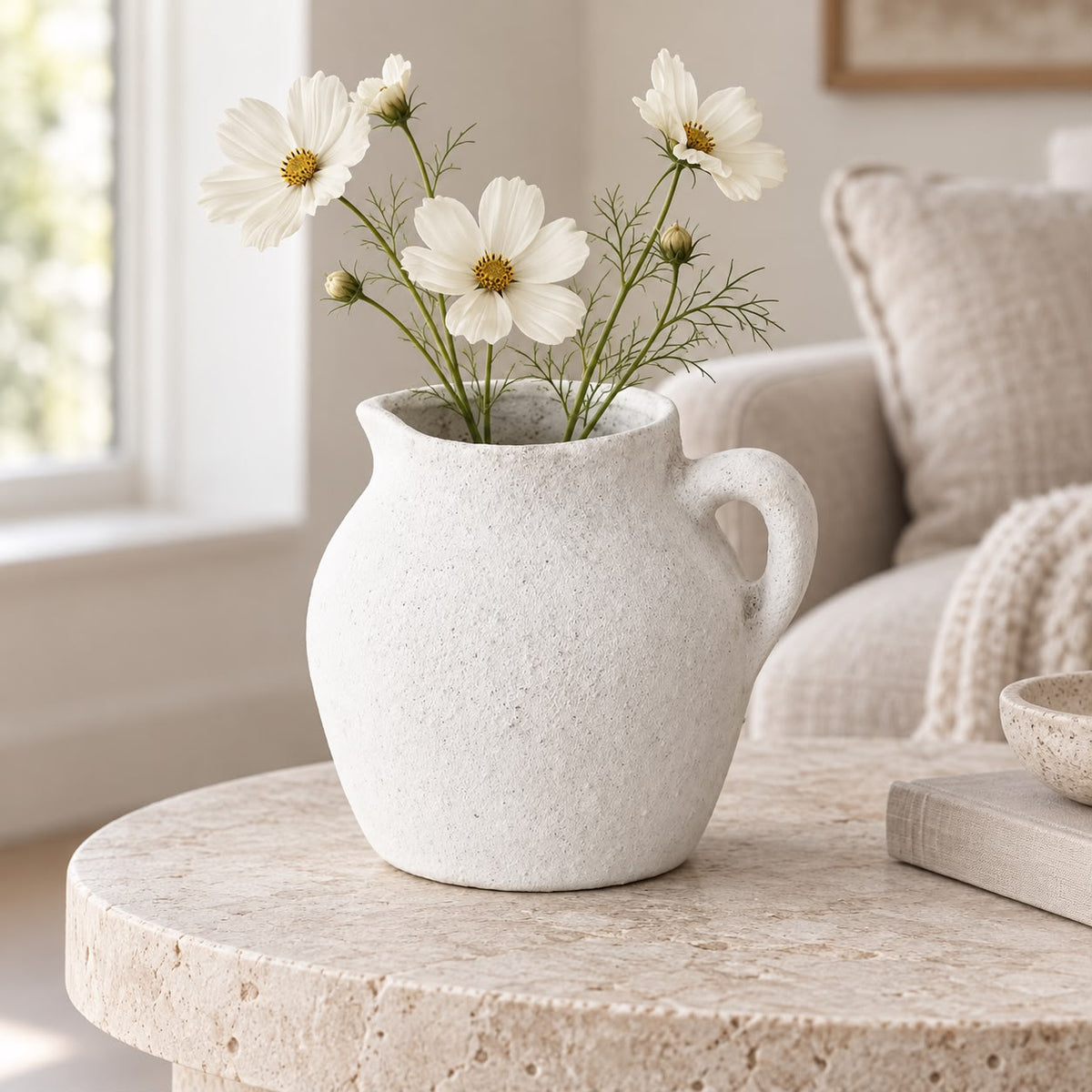 White Matt Medium Nico Vase Jug