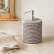 Wickham Rattan Soap Dispenser With Ceramic Bottle