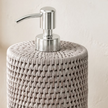 Wickham Rattan Soap Dispenser With Ceramic Bottle