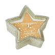Silver Glass Star Candle - Wild Berries, top view of the star candle and Wild Berries label