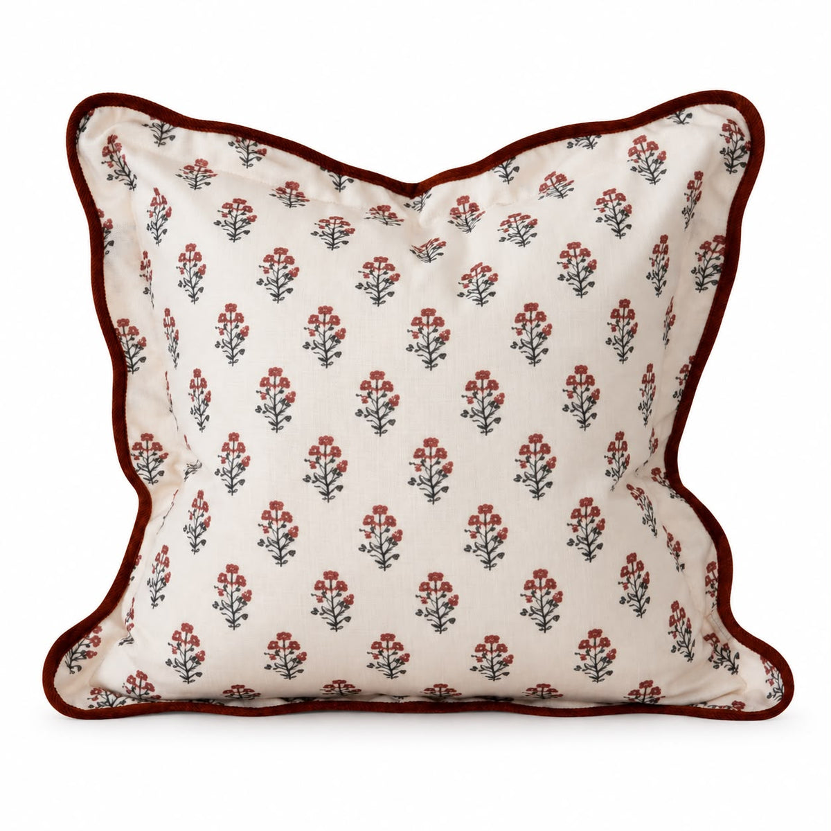 Chloe Burgundy Print Cushion Cover