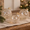 Shatterproof Acrylic Clear And Gold Sparkly Bauble