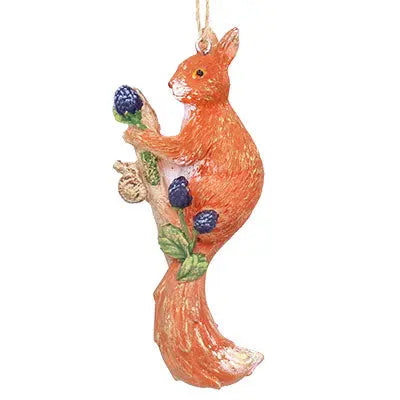Squirrel With Berries Hanging Decoration Gisela Graham