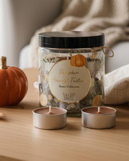 Pumpkin Fragranced Tealights In Jar - Pack of 15