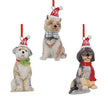 Ceramic Dog in Santa Hat Hanging Decoration Gisela Graham