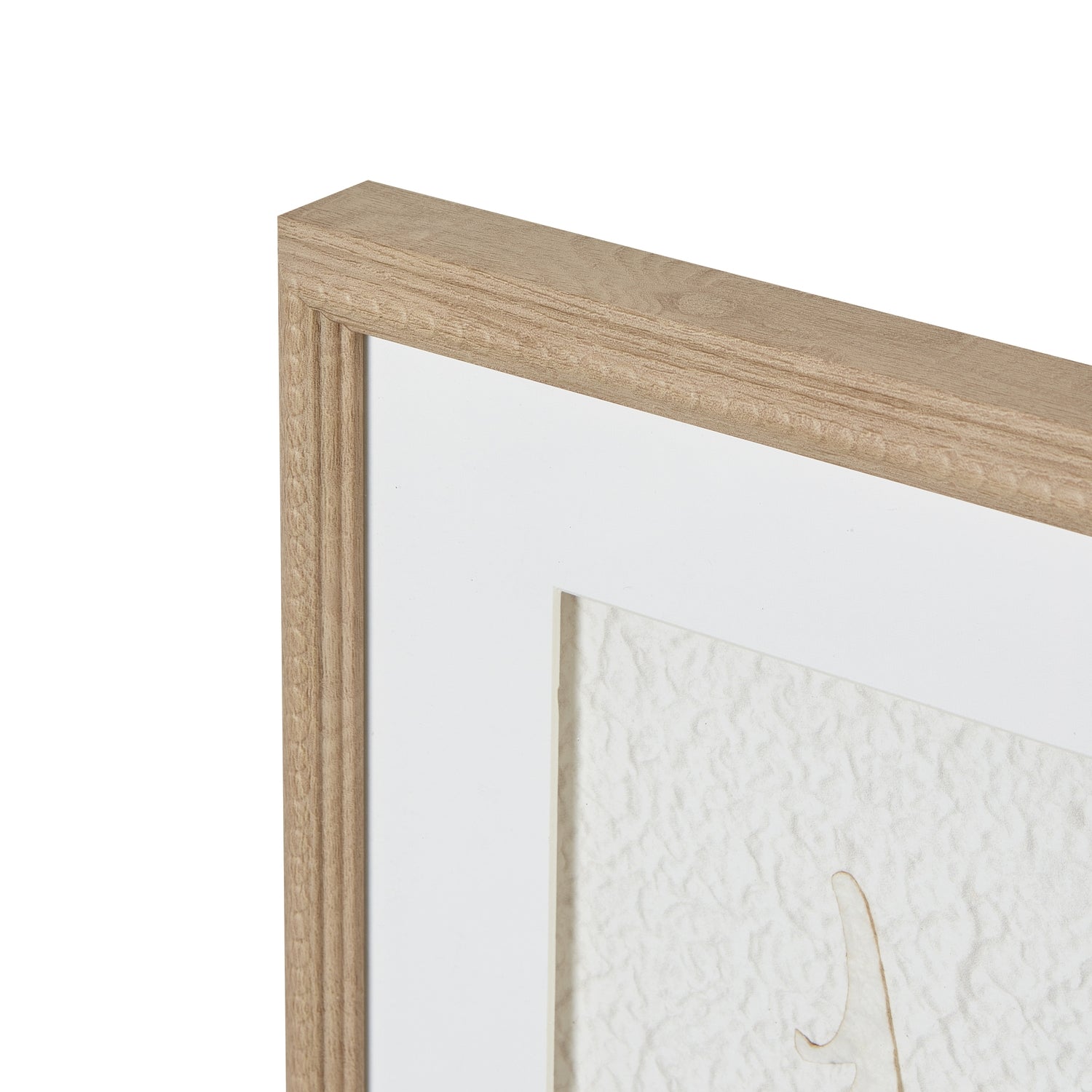 White feather wall art by Hill Interiors in a frame, perfect for elegant home decor and contemporary interior design.