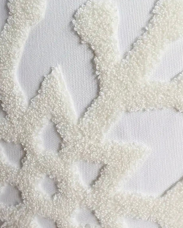 Neutral White Snowflake Cushion Cover
