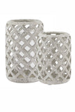 Stone Lattice Hurricane Lantern