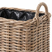 Square planter basket with rattan lining, ideal for home decor, by Pacific Lifestyle Ltd, shown with a stylish natural woven design.