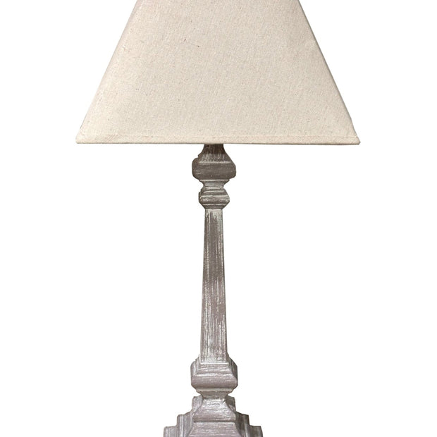 Pula wooden table lamp by Hill Interiors with a sleek design and warm wood finish, ideal for modern lighting decor.