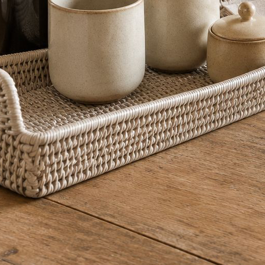 Wickham Rattan Narrow Rectangle Tray