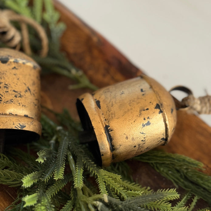 Antique Gold Hanging Cow Bell