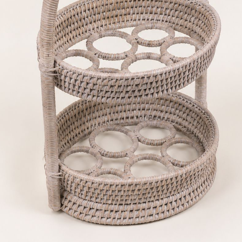 Wickham Rattan Two Tier Egg Basket