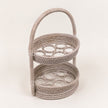Wickham Rattan Two Tier Egg Basket