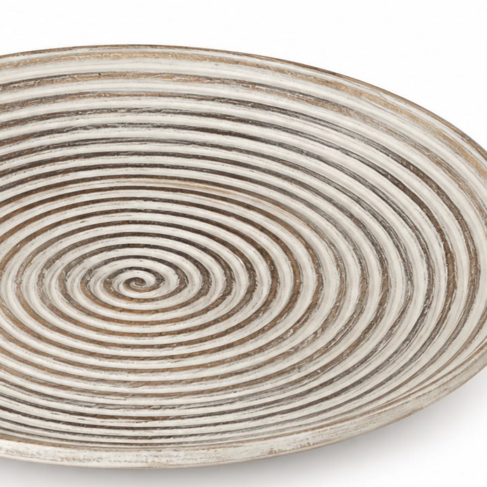 Swirl Effect Wooden Round Tray