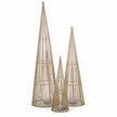 Gold Sparkly Light-Up LED Trees – Set of 3