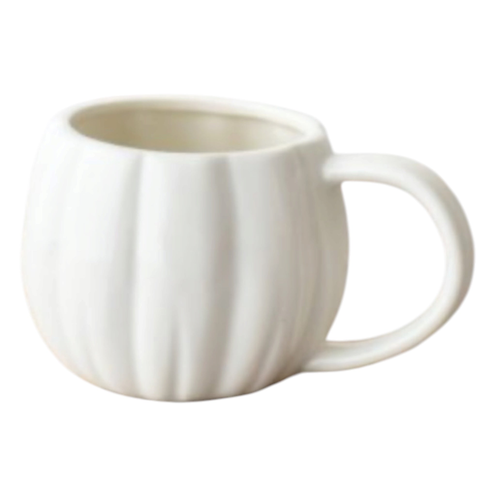 White Ceramic Pumpkin Mug