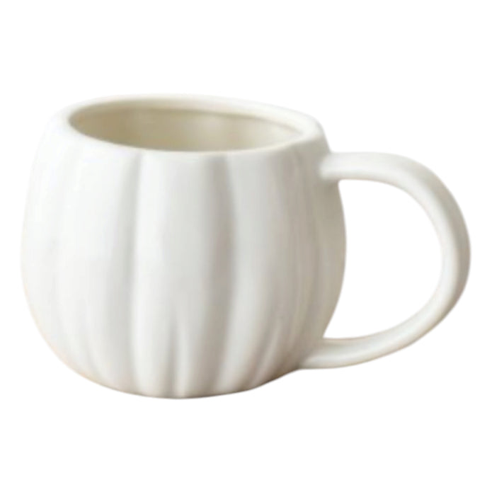 White Ceramic Pumpkin Mug