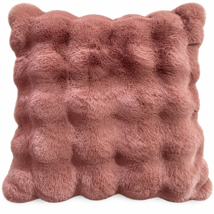 Rosewood Pink Luxury Faux Fur Cushion