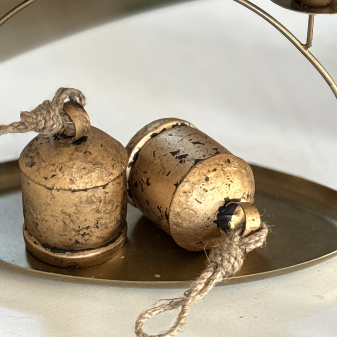 Antique Gold Hanging Cow Bell