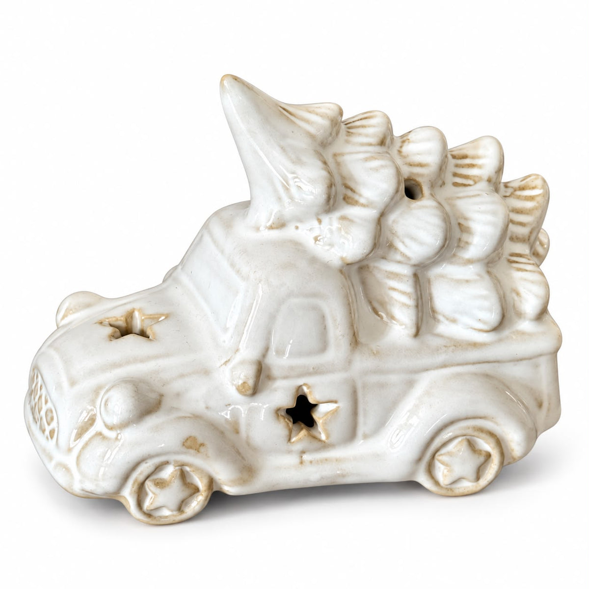 White LED Light Up Christmas Tree Car