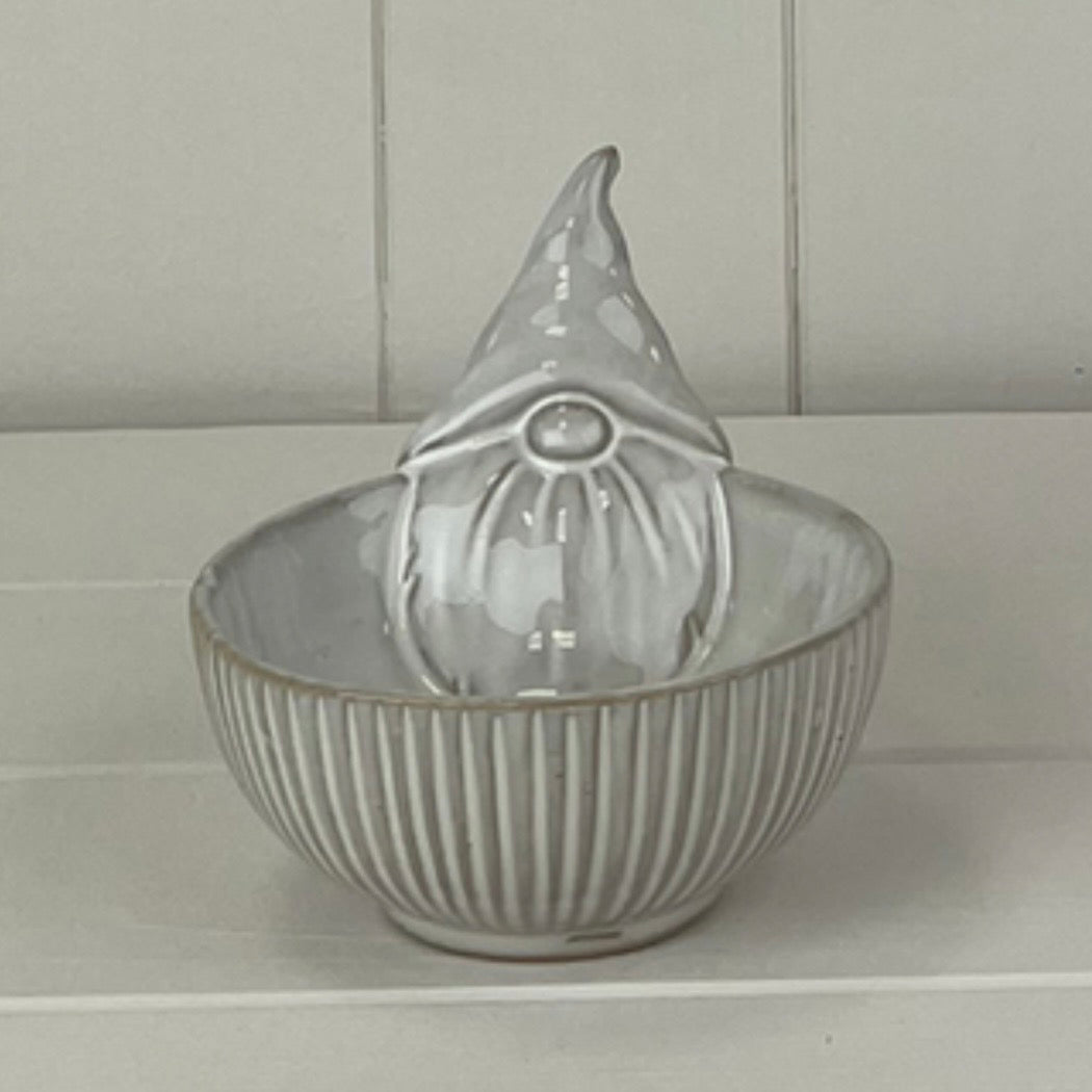 Glazed Gonk Ceramic Bowl With Textured Detail