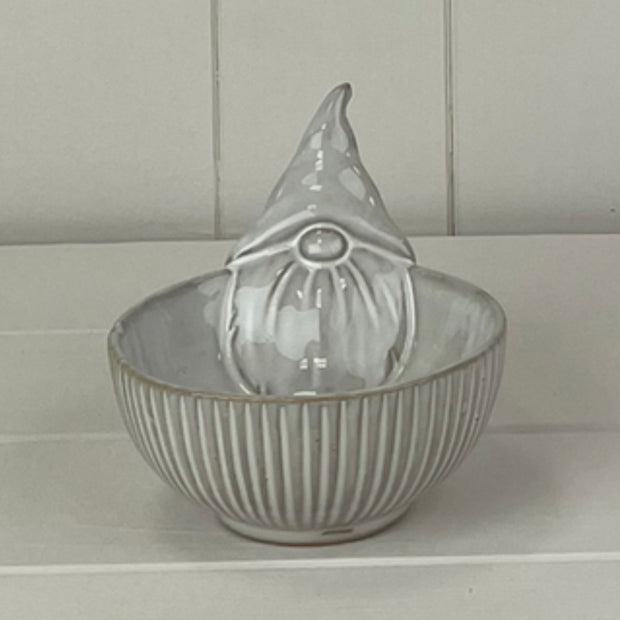 Glazed Gonk Ceramic Bowl With Textured Detail