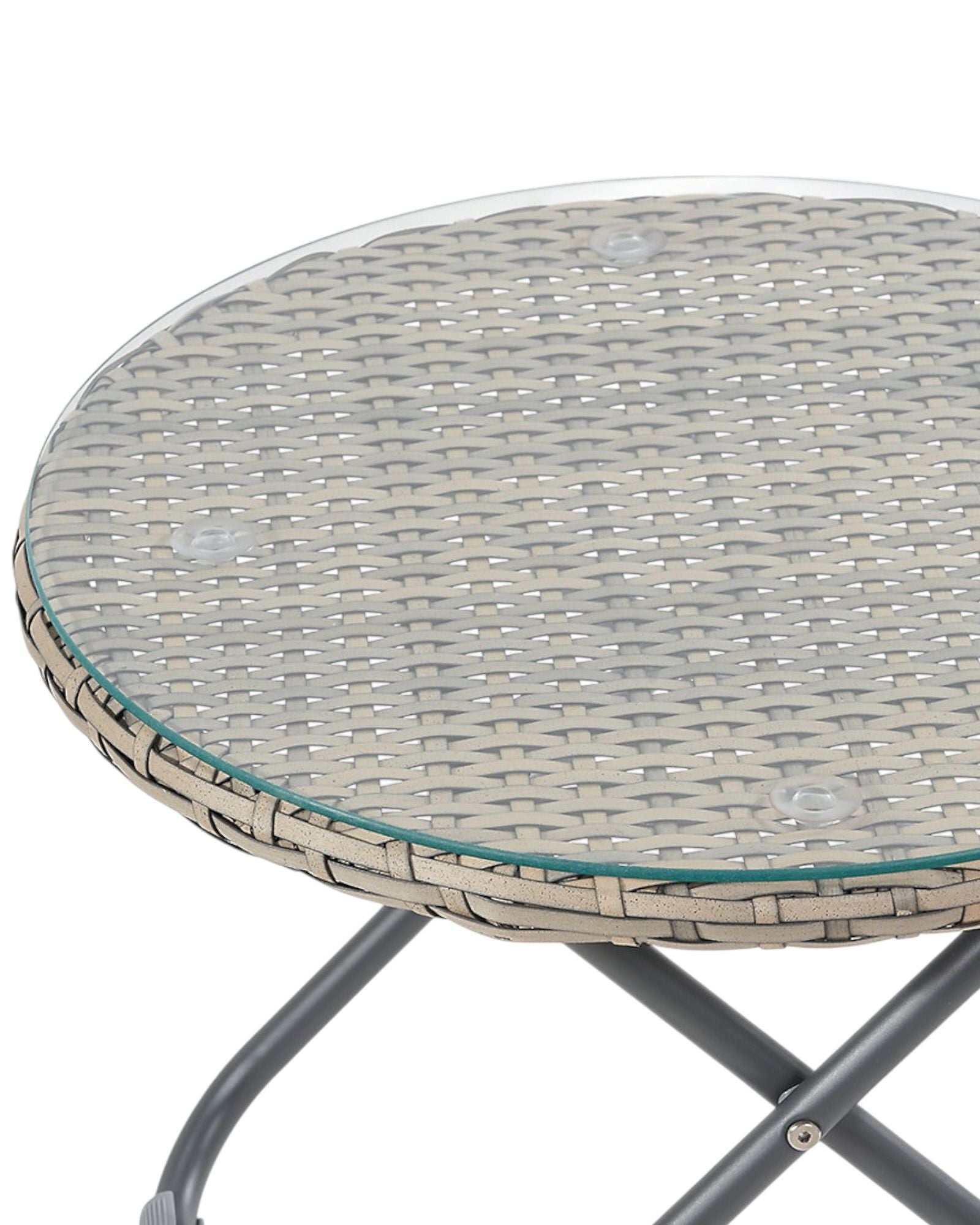 Rattan Snug single coffee table from Pacific Lifestyle Ltd, outdoor garden furniture with a round woven rattan design.