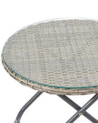 Rattan Snug single coffee table from Pacific Lifestyle Ltd, outdoor garden furniture with a round woven rattan design.