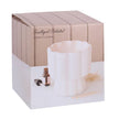 White scalloped pedestal wax melt and oil burner by Something Different Wholesale