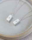 Sterling Silver Ingot Stamped Pendant Necklace